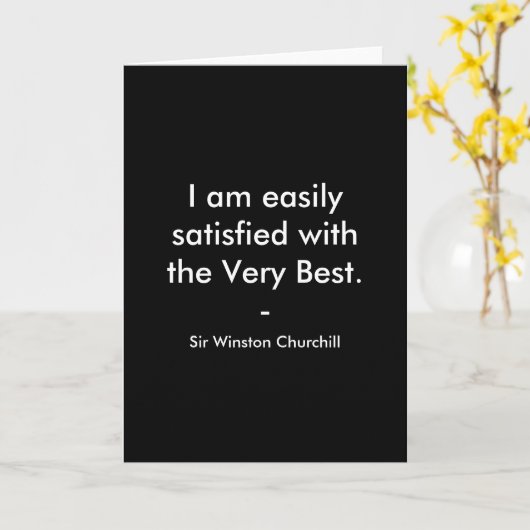 ウィンストン・チャーチル名言; 最高のもの カード (黄色い花)