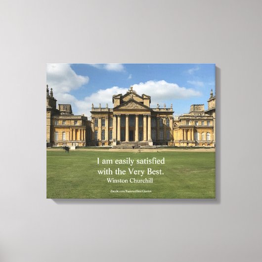 ウィンストン・チャーチル引用文、ブレンハイム最高の100000 キャンバスプリント (正面)