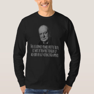 ウィンストン・チャーチル時折真実につまずく Tシャツ