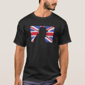 ウィンストン・チャーチル第二次世界大戦イギリスの戦い英国旗 Tシャツ (正面)