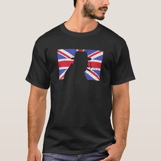 ウィンストン・チャーチル第二次世界大戦イギリスの戦い英国旗 Tシャツ (正面)