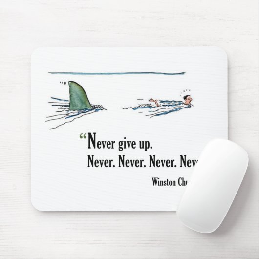 ウィンストン・チャーチル著検査のやる気を起こさせるな引用文 マウスパッド (マウス)