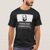 ウィンストン・チャーチル ブラックグレー Tシャツ (正面)