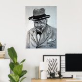 ウィンストン・チャーチル ポスター (ホームオフィス)