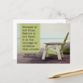 ウィンストン・チャーチル「勇気」感動的引用文 ポストカード
