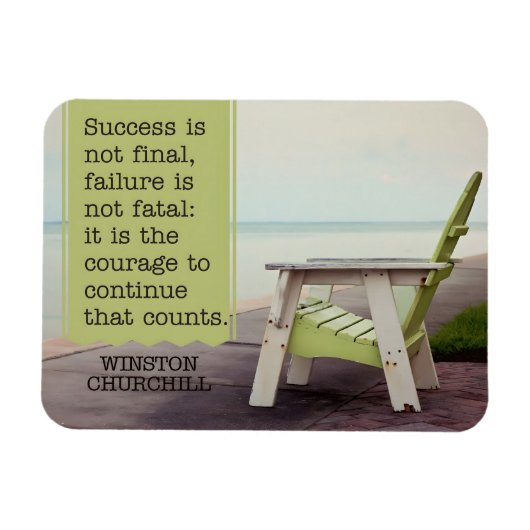 ウィンストン・チャーチル「勇気」感動的引用文 マグネット (横)