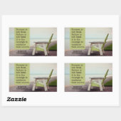 ウィンストン・チャーチル「勇気」感動的引用文 長方形シール (シート)