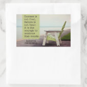 ウィンストン・チャーチル「勇気」感動的引用文 長方形シール (バッグ)