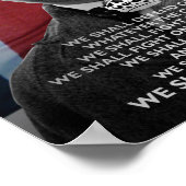 ウィンストン・チャーチル – 「我々は決して降伏しない」 ポスター (角)