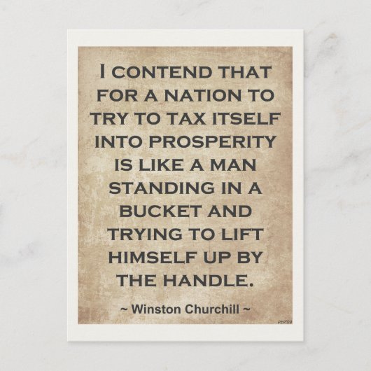 ウィンストン・チャーチル#1 ポストカード (正面)