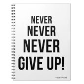 ウィンスト与えン・チャーチルを決してやる気を起こさせるない ノートブック (正面)