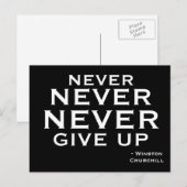 ウィンスト与えン・チャーチルを決してやる気を起こさせるない ポストカード (正面/裏面)