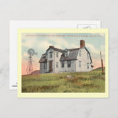 ウィンスロップハウス、フィッシャーズ島、ニューヨークヴィンテージ ポストカード (正面/裏面)