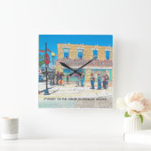 ウィンスローアリゾナの角の四角い時計 スクエア壁時計 (ホーム)