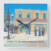 ウィンスローアリゾナの角の四角い時計 スクエア壁時計 (正面)