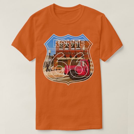 ウィンスローアリゾナの66イーグルズソングタックのコーナー Tシャツ (デザイン正面)