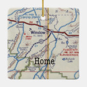 ウィンスローアリゾナRoute 66クリスマス セラミックオーナメント (裏面)