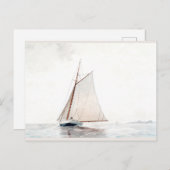ウィンスローホーマーによるグロスターセーリングオフ シーズンポストカード (正面/裏面)