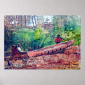 ウィンスローホーマーを休むトラッパー1874 ポスター (正面)