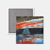 ウィンスローホーマースクーナーアットサンセット マグネット (正面/裏面)