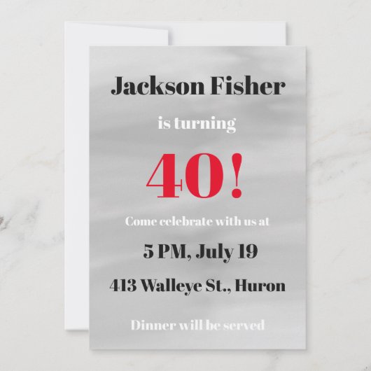 ウィンスローホーマーフィッシャーマンズ誕生日 招待状 (裏面)