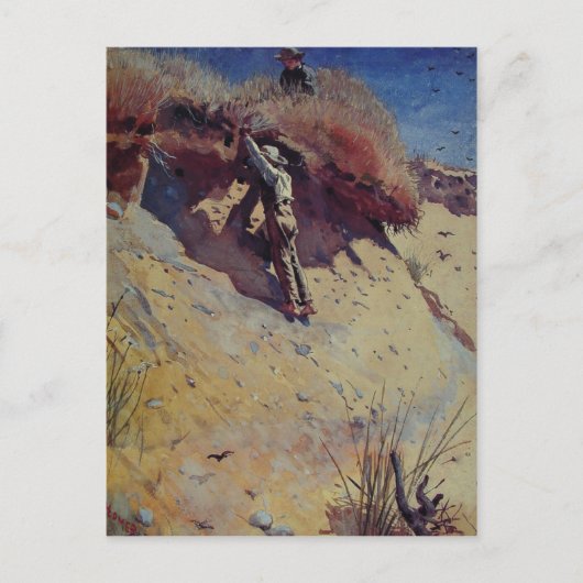 ウィンスローホーマー付きハガキ絵画ー ポストカード (正面)