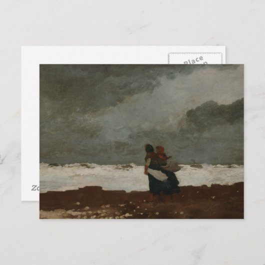 ウィンスローホーマー – 2つの姿バイザシー ポストカード (正面/裏面)