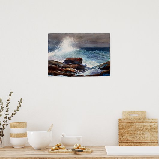 ウィンスローホームマーインクリングタイドスカボロメイン ポスター (キッチン)