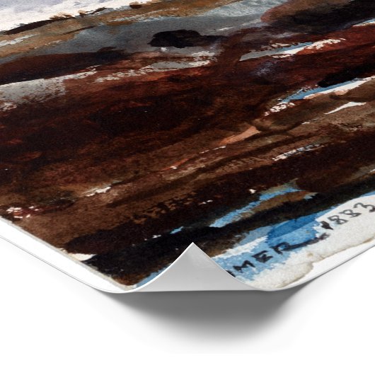 ウィンスローホームマーインクリングタイドスカボロメイン ポスター (角)