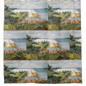 ウィンスローホームマーフラワーガーデンアンドバンガローバミューダ シャワーカーテン (正面)