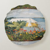 ウィンスローホームマーフラワーガーデンアンドバンガローバミューダ ラウンドクッション (裏面)