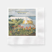 ウィンスローホームマーフラワーガーデンアンドバンガローバミューダ 縁ありカクテルナプキン (正面)