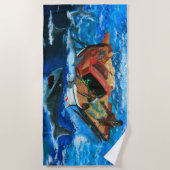 ウィンスロー・ホーマーの湾岸流は再び訪れた ビーチタオル (正面)