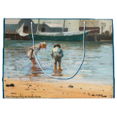 ウィンスロー・ホーマー「少年たちの水遊び (1873)」 ラージペーパーバッグ (裏面)