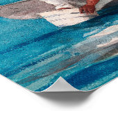 ウィンスロー・ホーマー「扇を持つ女」(1888–1889年頃) ポスター (角)