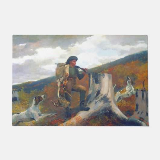 ウィンスロー・ホーマー《猟師と猟犬》 1891年頃 ドアマット (正面)