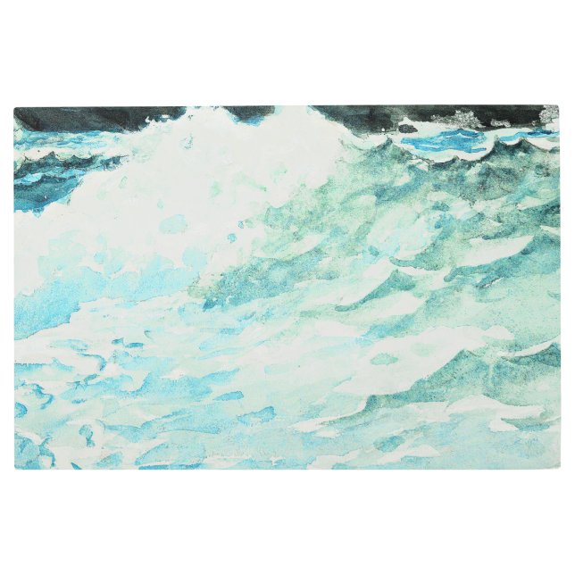 ウィンスロー・素晴らしホ絵画ーマー作品のプーツ・ネック。   メタルプリント (正面)