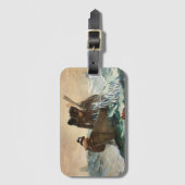 ウィンズローホーマーによるニシンの網。 ラゲッジタグ (正面縦)