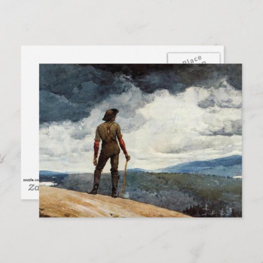 ウィンズローホーマーのアートワーク、ウッドカッター ポストカード (正面/裏面)