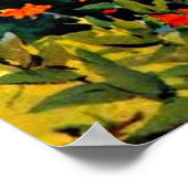 ウィンズローホーマーアート：フラワーガーデンとバンガロー ポスター (角)