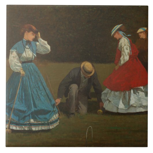 ウィンズローホーマー – クロケシーン タイル (正面)