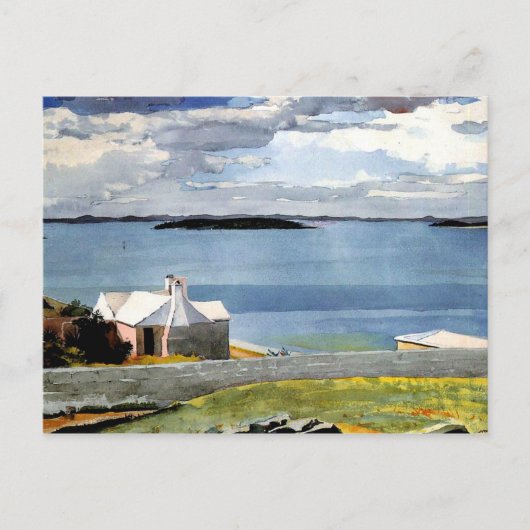 ウィンズローホーマー – 内陸水，バミューダ ポストカード (正面)