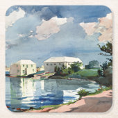 ウィンズローホーマー、塩釜、バミューダ スクエアペーパーコースター (正面)