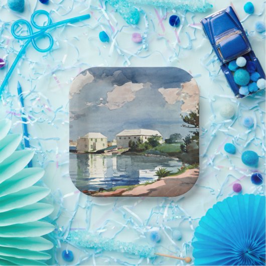 ウィンズローホーマー、塩釜、バミューダ ペーパープレート (パーティー)