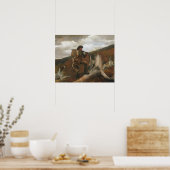 ウィンズローホーマー – 猟師と犬 ポスター (キッチン)