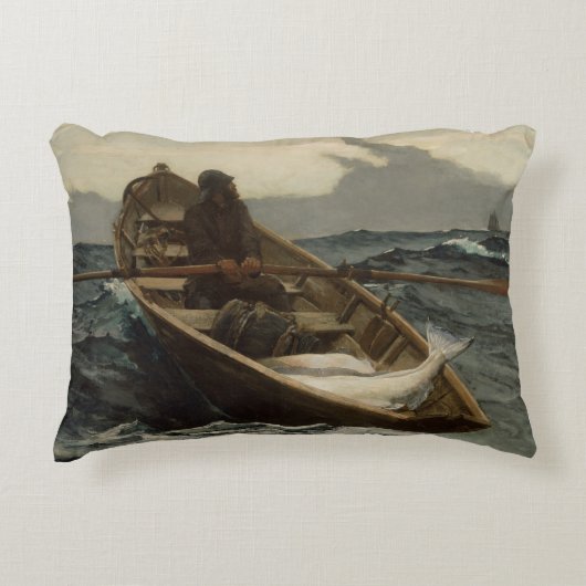 ウィンズローホーマー – 霧警告の アクセントクッション (正面)