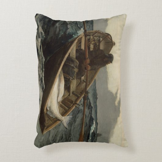 ウィンズローホーマー – 霧警告の アクセントクッション (正面(垂直))