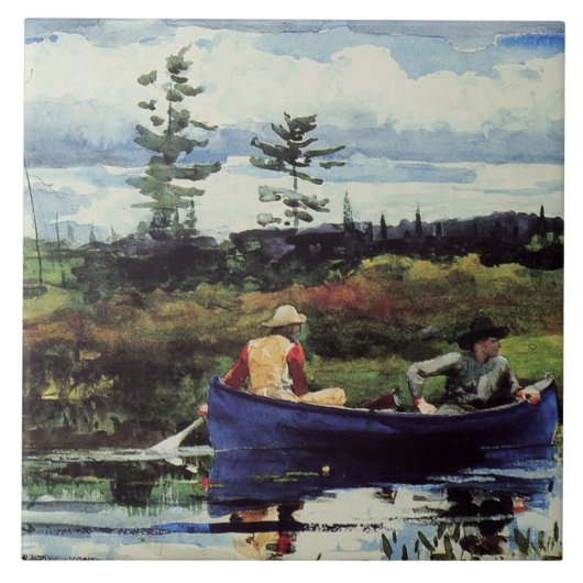 ウィンズローホーマー:青いボート。 タイル (正面)