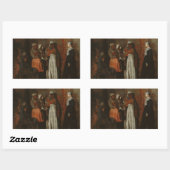 ウィンズローホーマー – A Visit from the Old Oparts 長方形シール (シート)