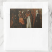 ウィンズローホーマー – A Visit from the Old Oparts 長方形シール (バッグ)